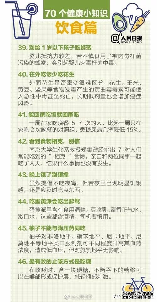 人民日?qǐng)?bào)發(fā)布：70個(gè)超實(shí)用健康小知識(shí)，值得收藏